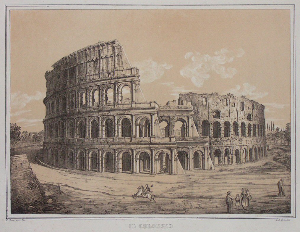Lithograph - Il Colosseo - 